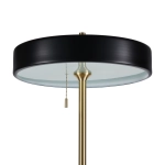 Lampa podłogowa ARTDECO 150 cm - czarno - złota nowoczesna - zdjęcie produktu