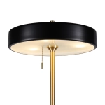Lampa podłogowa ARTDECO 150 cm - czarno - złota nowoczesna - zdjęcie produktu