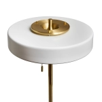 Lampa podłogowa ARTDECO 150 cm - biało - złota nowoczesna - zdjęcie produktu