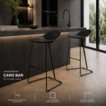 Hoker CARO BAR designerski czarny 75 cm - zdjęcie produktu