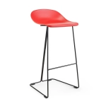 Hoker CARO BAR czarne nogi i czerwone siedzisko 75 cm - zdjęcie produktu