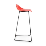 Hoker CARO BAR czarne nogi i czerwone siedzisko 75 cm - zdjęcie produktu