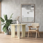 Krzesło BOHO drewniane w kolorze naturalnym z podłokietnikami - zdjęcie produktu