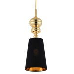 Lampa wisząca QUEEN-1 złoto czarna 18 cm - zdjęcie produktu
