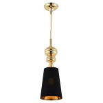 Lampa wisząca QUEEN-1 złoto czarna 18 cm - zdjęcie produktu