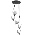 Lampa wisząca BEE LAMP 5, 45 cm- LED, czarna, w kształcie motyla - zdjęcie produktu