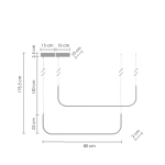 Lampa wisząca MINIMA-2 led czarna 80 cm - zdjęcie produktu