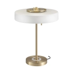 Lampa stołowa ARTDECO - biało - złota - zdjęcie produktu