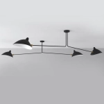 Lampa wisząca CRANE-2P dwuramienna czarna - zdjęcie produktu