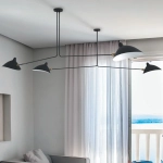 Lampa wisząca CRANE-2P dwuramienna czarna - zdjęcie produktu