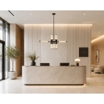 Lampa wisząca QUADRO-12 LED bursztynowe szklane klosze - zdjęcie produktu