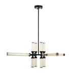 Lampa wisząca QUADRO-12 LED bursztynowe szklane klosze - zdjęcie produktu