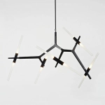 Lampa wisząca STICKS-6 czarna - zdjęcie produktu