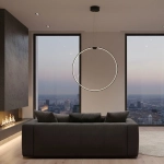 Lampa wisząca ACIRCULO 50 cm - czarny ring LED - zdjęcie produktu