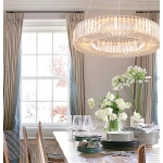 Lampa wisząca CRISTAL LED złota 60 cm - zdjęcie produktu