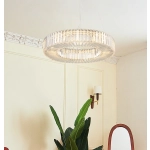 Lampa wisząca CRISTAL LED złota 60 cm - zdjęcie produktu