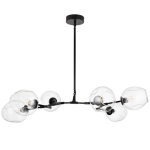 Lampa wisząca MODERN ORCHID-6 transparentno czarna 130 cm - zdjęcie produktu