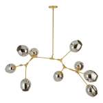 Lampa wisząca MODERN ORCHID-9 złoto szara 150 cm - zdjęcie produktu