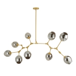 Lampa wisząca MODERN ORCHID-9 złoto szara 150 cm - zdjęcie produktu