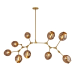 Lampa wisząca MODERN ORCHID-9 złoto szara 150 cm - zdjęcie produktu