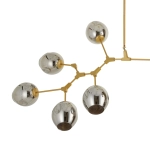 Lampa wisząca MODERN ORCHID-9 złoto szara 150 cm - zdjęcie produktu