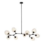 Lampa wisząca MODERN ORCHID-9 transparentno czarna 150 cm - zdjęcie produktu