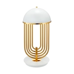 Lampa stołowa DOLCE VITA biało złota 60 cm - zdjęcie produktu