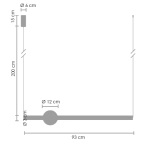 Lampa wisząca O-LINE 63 - LED, 63 cm, złoty połysk - zdjęcie produktu