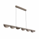 Lampa wisząca NAMI LINE 143 cm - LED, szary szczotkowany, falista forma - zdjęcie produktu