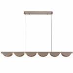 Lampa wisząca NAMI LINE 143 cm - LED, szary szczotkowany, falista forma - zdjęcie produktu