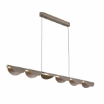 Lampa wisząca NAMI LINE 143 cm - LED, szary szczotkowany, falista forma - zdjęcie produktu