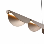 Lampa wisząca NAMI LINE 143 cm - LED, szary szczotkowany, falista forma - zdjęcie produktu