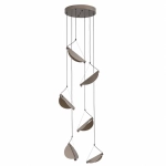 Lampa wisząca NAMI-6 – kaskadowa ledowa, szary szczotkowany 240 cm - zdjęcie produktu