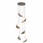 Lampa wisząca NAMI-6 – kaskadowa ledowa, szary szczotkowany 240 cm - zdjęcie produktu