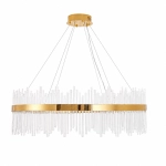 Lampa wisząca HESTIA 100 cm – żyrandol LED, złoty do salonu - zdjęcie produktu