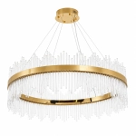 Lampa wisząca HESTIA 100 cm – żyrandol LED, złoty do salonu - zdjęcie produktu