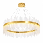 Lampa wisząca HESTIA 100 cm – żyrandol LED, złoty do salonu - zdjęcie produktu