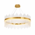 Lampa wisząca HESTIA 80 cm – żyrandol LED, złoty do salonu - zdjęcie produktu