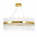 Lampa wisząca HESTIA 80 cm – żyrandol LED, złoty do salonu - zdjęcie produktu