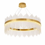 Lampa wisząca HESTIA 80 cm – żyrandol LED, złoty do salonu - zdjęcie produktu