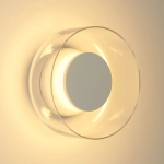 Lampa ścienna DONUT 18 – LED, szkło transparentne, biały środek - zdjęcie produktu
