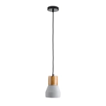 Lampa wisząca CONCRETE 12 cm- szary beton, drewno - zdjęcie produktu