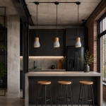 Lampa wisząca CONCRETE 12 cm- szary beton, drewno - zdjęcie dodatkowe 1