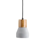 Lampa wisząca CONCRETE 12 cm- szary beton, drewno - zdjęcie dodatkowe 2