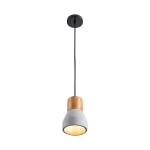 Lampa wisząca CONCRETE 12 cm- szary beton, drewno - zdjęcie dodatkowe 6