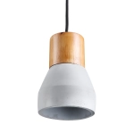 Lampa wisząca CONCRETE 12 cm- szary beton, drewno - zdjęcie dodatkowe 8