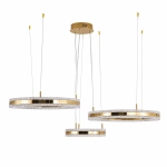 Lampa wisząca ARKADIA LED Trio 40/60/80 cm – złoty połysk - zdjęcie produktu