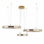 Lampa wisząca ARKADIA LED Trio 40/60/80 cm – złoty połysk - zdjęcie produktu