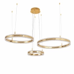 Lampa wisząca ARKADIA LED Trio 40/60/80 cm – złoty połysk - zdjęcie produktu
