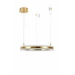 Lampa wisząca ARKADIA LED 60 cm - złoty połysk z kryształowym pierścieniem - zdjęcie produktu